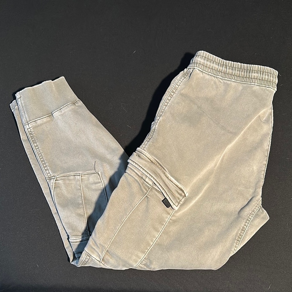 Beige Cargo Joggers